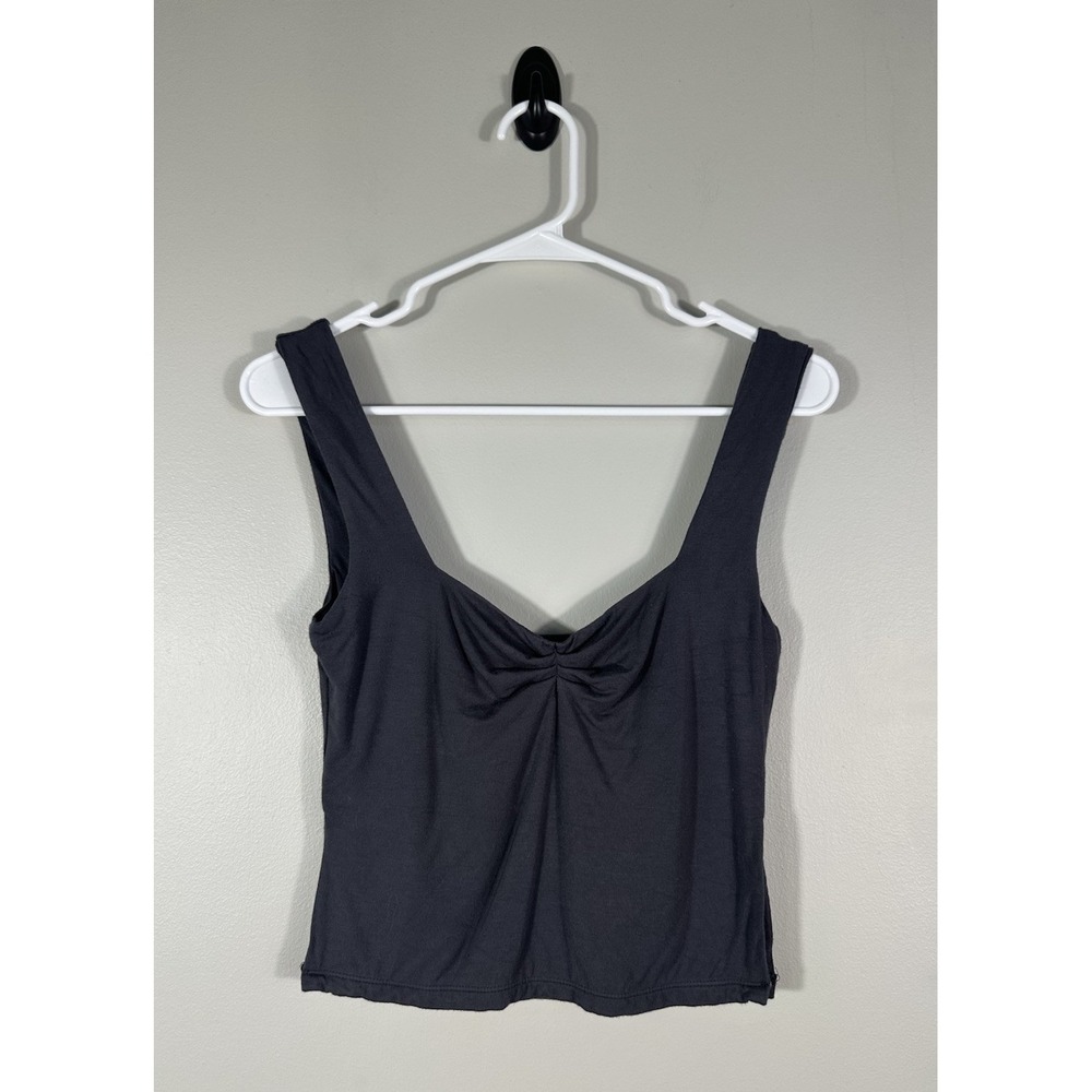 White Fox Tank Top Womens Small Gray Modal Stretch‎ Soft